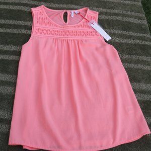 Womens ELLE peach amber Tank New .